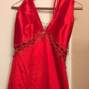 Prom dress red halter